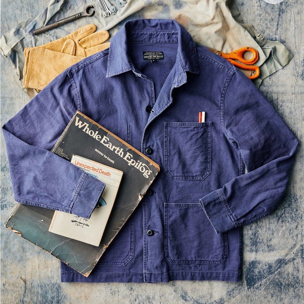 Imogene + Willie Jack Jacket Cotton Canvas French Blue Unisex Sizing Medium